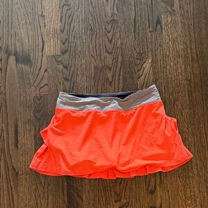 Bright Orange lulu lemon Athletic Skirt